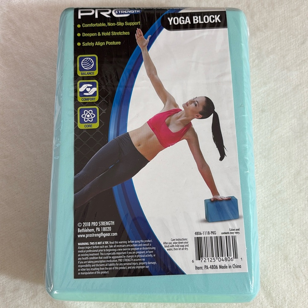 NEW Pro Strength YOGA Block Gym Balance Workout Blue/Green